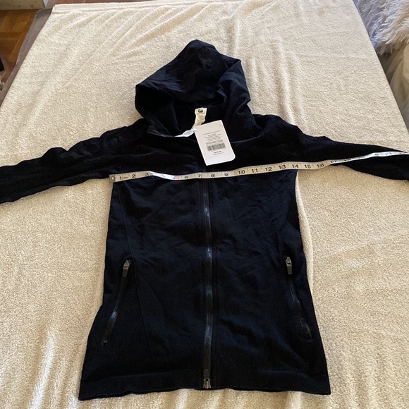 NWT Fabletics Kiley hooded great black zippered stretchy jacket with pockets. - Picture 13 of 16